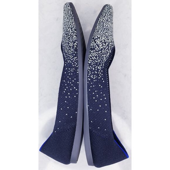 ROTHY'S The Point Midnight Sparkle Slip On Shoes Flats Blue Women's Size 10 - Picture 11 of 14